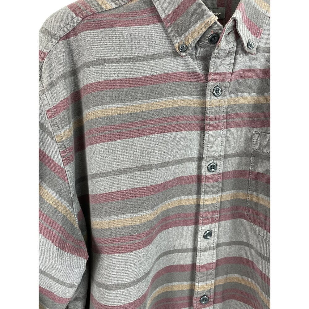 Eddie Bauer Mens Size TXL Multicolor Striped Button Up Long Sleeve Relaxed Shirt - Picture 4 of 11